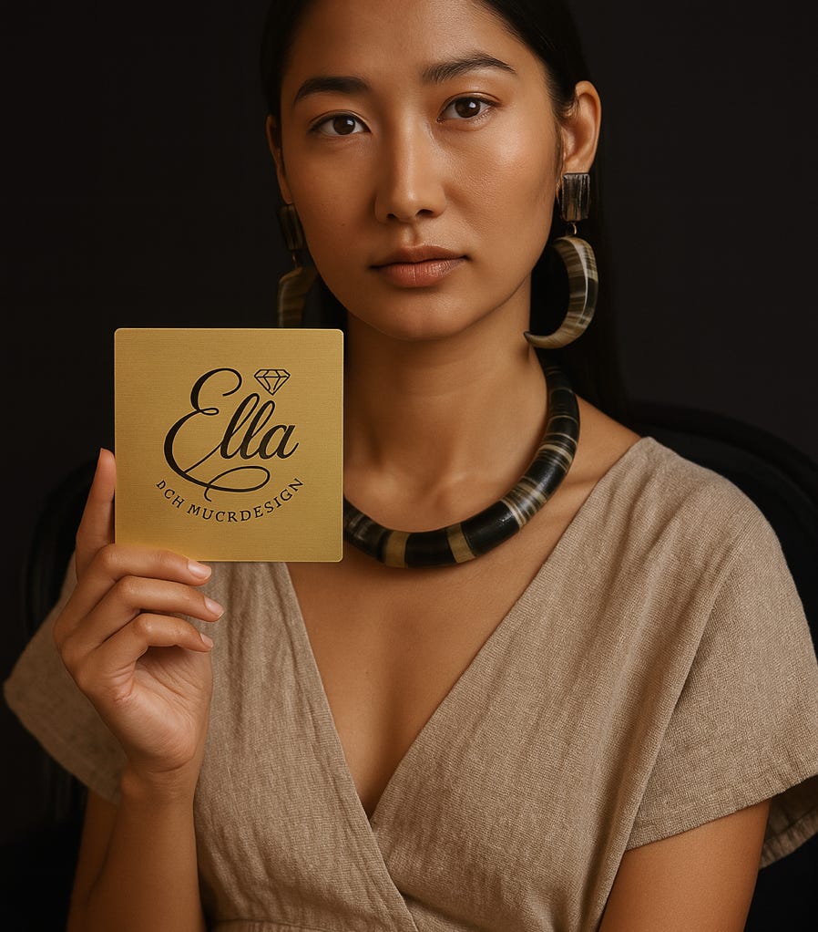 Sterndekor In Verschiedenen Farben Auf Kastanienbraunem Textil